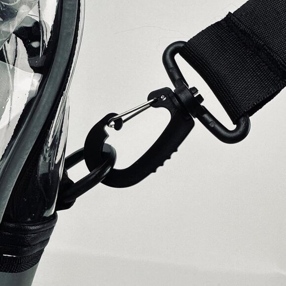 Clear PVC Crossbody Bag Unisex Stadium Approved Transparent Purse - Picture 7 of 9